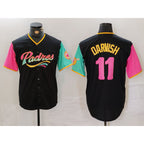 San Diego Padres #11 Yu Darvish Black KLUNKIM Fashion Jersey