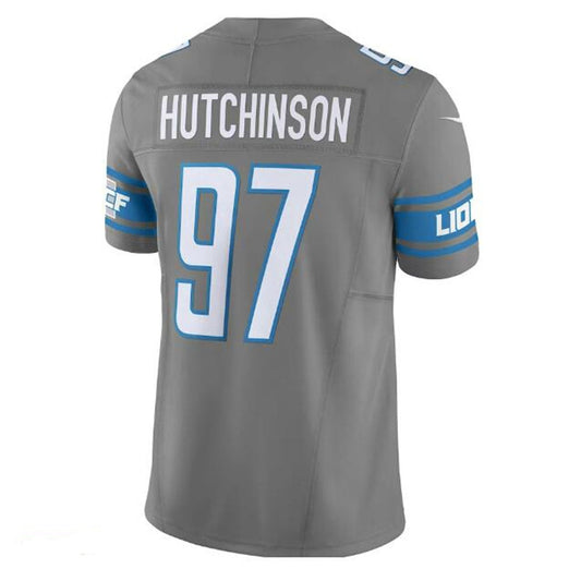 D.Lions #97 Aidan Hutchinson  Vapor F.U.S.E. Limited Jersey - Silver Stitched American Football Jerseys