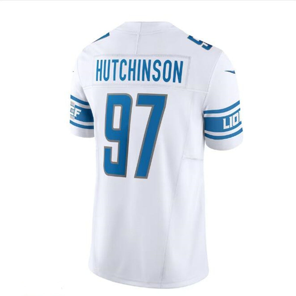 D.Lions #97 Aidan Hutchinson Vapor F.U.S.E. Limited Jersey - White Stitched American Football Jerseys