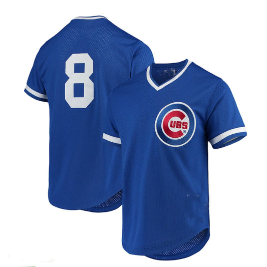 Chicago Cubs #8 Andre Dawson Mitchell & Ness Cooperstown Collection Mesh Batting Practice Jersey - Royal Baseball Jerseys