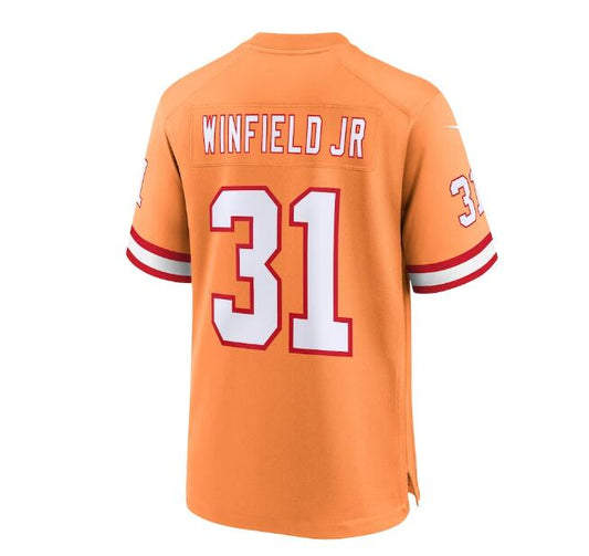 TB.Buccaneers #31 Antoine Winfield Jr. Throwback Game Jersey - Orange Stitched American Football Jerseys