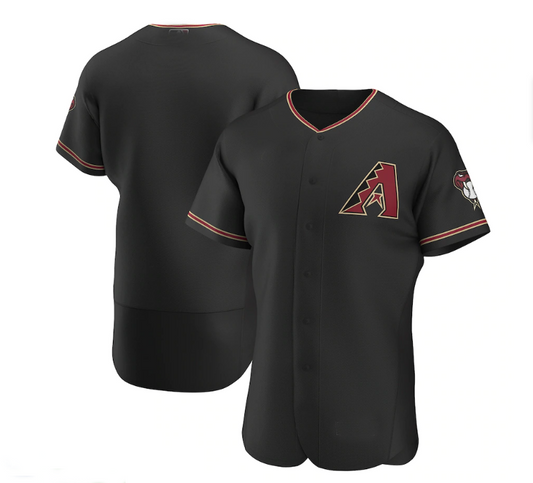 Arizona Diamondbacks Alternate Authentic Team Jersey - Black Stitches Baseball Jerseys