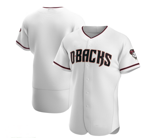 Arizona Diamondbacks Home Authentic Team Jersey White Crimson Stitches Baseball Jerseys