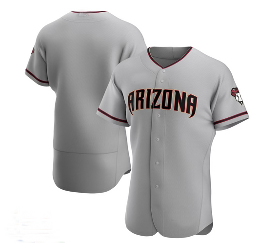 Arizona Diamondbacks Road Authentic Team Jersey - Gray Stitches Baseball Jerseys