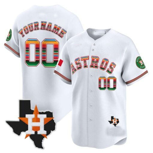 Custom Houston Astros Mexico Texas Patch Vapor Premier Limited – All Stitched Baseball Jersey