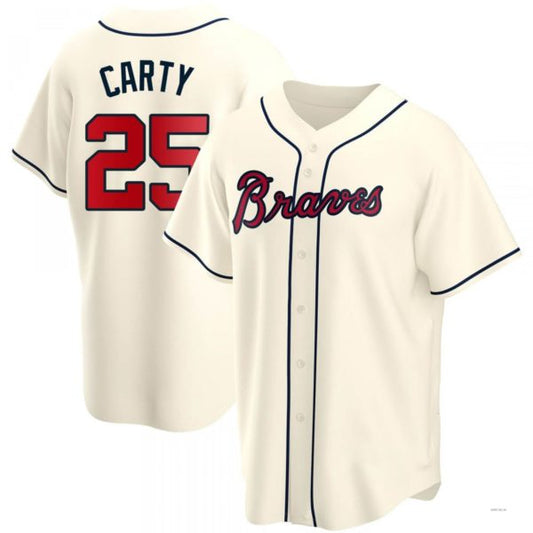 Atlanta Braves #25 Rico Carty Cream Alternate Jersey Stitches Baseball Jerseys
