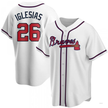 Atlanta Braves #26 Raisel Iglesias White Home Jersey Stitches Baseball Jerseys