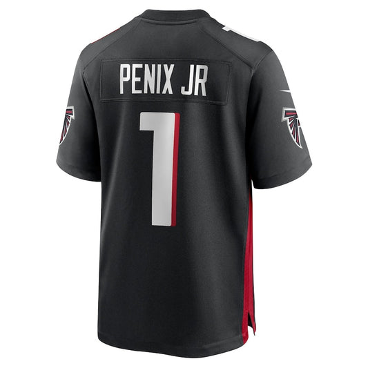 A.Falcons #1 Michael Penix Jr. 2024 Draft First Round Pick Player Game Jersey - Black American Football Jerseys