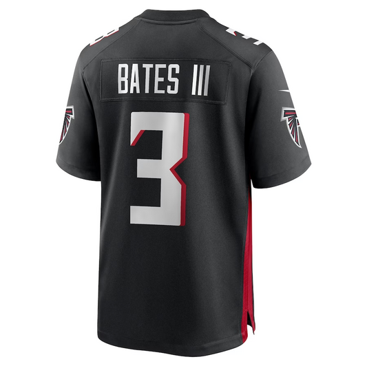 A.Falcons #3 Jessie Bates III Game Player Jersey - Black Stitched American Football Jerseys