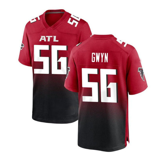 A.Falcons # 56 Jovaughn Gwyn Alternate Game Jersey - Red Stitched American Football Jerseys