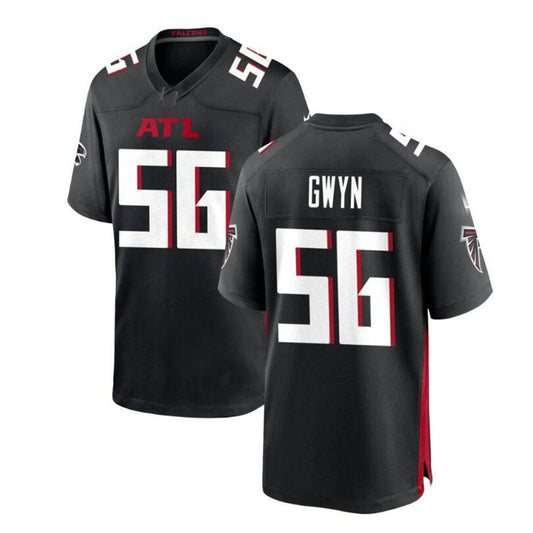 A.Falcons # 56 Jovaughn Gwyn Game Jersey - Black Stitched American Football Jerseys
