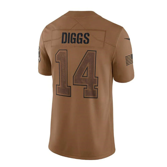 B.Bills #14 Stefon Diggs Brown 2023 Salute To Service Limited Stitched Jerseys