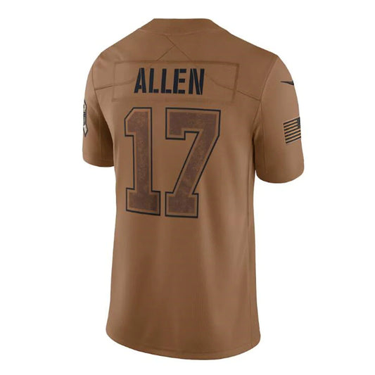 B.Bills #17 Josh Allen Brown 2023 Salute To Service Limited Stitched Jerseys