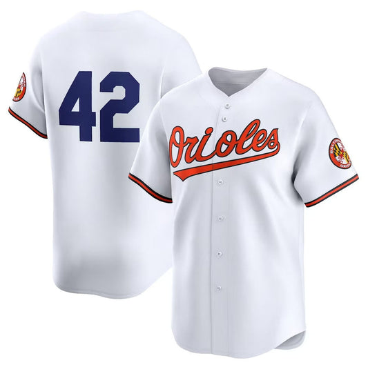 Baltimore Orioles 2024 #42 Jackie Robinson Day Home Limited Jersey – White Stitches Baseball Jerseys