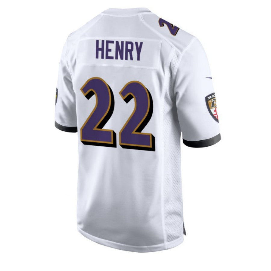 B.Ravens #22 Derrick Henry White Game Player Jersey Football Stitched American Jerseys