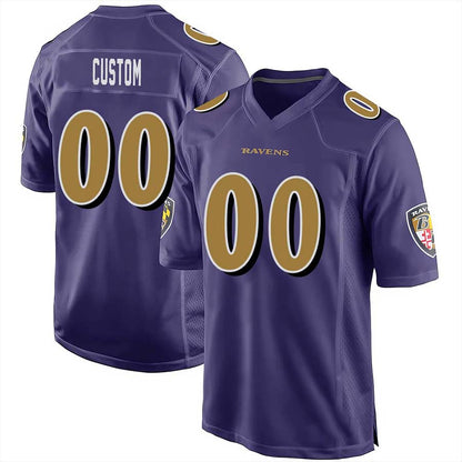 Custom Baltimore Ravens 2024 Color Rush Purple Game American Stitched Football Jersey