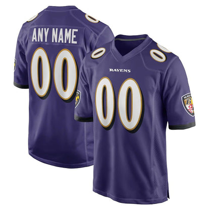 Custom Baltimore Ravens 2024 Purple Game American Stitched Football Jersey