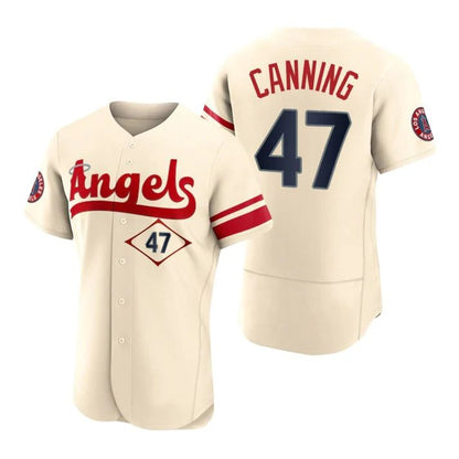 Baseball Jerseys Baseball Los Angeles Angels #47 Griffin Canning Cream Stitched 2022 City Connect Jersey