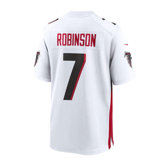 A.Falcons #7 Bijan Robinson  Draft First Round Pick Game Jersey - White Stitched American Football Jerseys