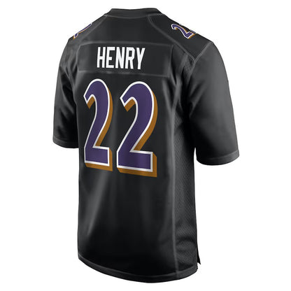 B.Ravens #22 Derrick Henry Black Fashion Vapor Limited Jersey Stitched American Football Jerseys