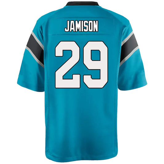 C.Panthers #29 D'Shawn Jamison  blue Team Game Jersey Football Stitched Jersey