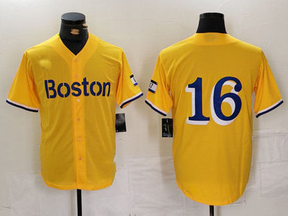 Boston Red Sox #16 Jarren Duran Gold City Connect Stitched Baseball Jersey