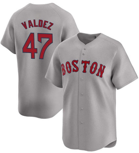 Boston Red Sox #47 Enmanuel Valdez Gray Cool Base Stitched Baseball Jersey