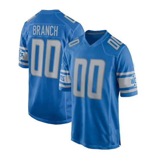 D.Lions #00 Brian Branch 2023 Draft Pick Game Jersey - BlueStitched American Football Jerseys