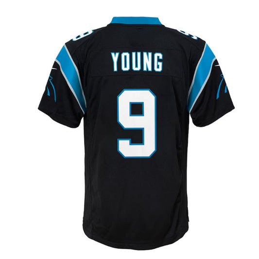 C.Panthers #9 Bryce Young 2023 Draft First Round Pick Game Jersey - Black Stitched American Football Jerseys