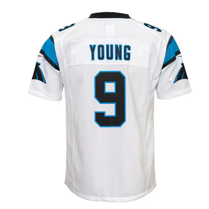 C.Panthers #9 Bryce Young 2023 Draft First Round Pick Game Jersey - White Stitched American Football Jerseys