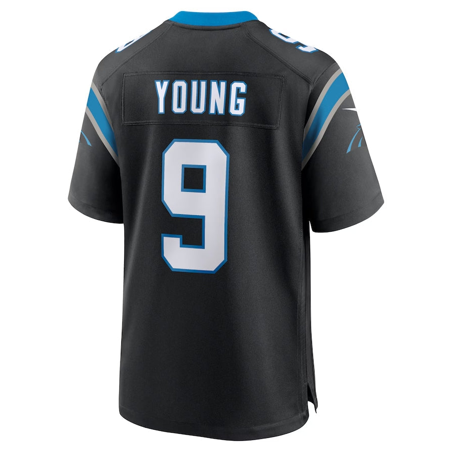 C.Panthers #9 Bryce Young Black Game Player Jersey Stitched American Football Jerseys