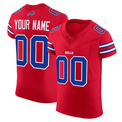 Custom 2024 Buffalo Bills Red Vapor F.U.S.E. Limited Jersey American Football Stitched Jerseys