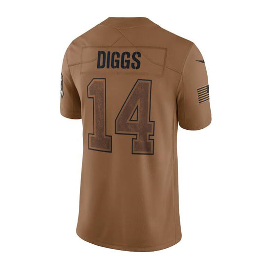 B.Bills #14 Stefon Diggs  Brown 2023 Salute To Service Limited Jersey Stitched American Football Jerseys
