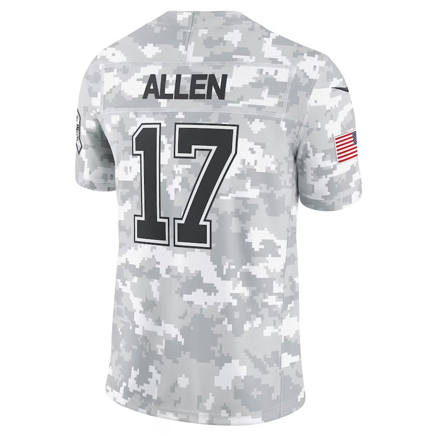 B.Bills #17 Josh Allen Arctic Camo 2024 Salute to Service Limited Stitched American Football Jerseys