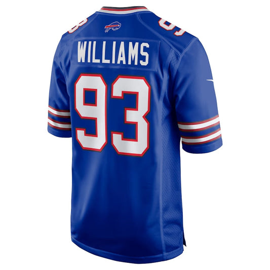 B.Bills #93 DeShawn Williams Game Jersey - Royal Football Jerseys