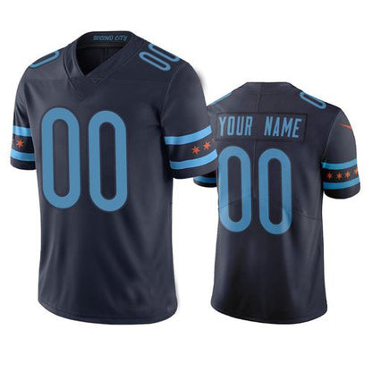 Custom C.Bears Navy Vapor Limited City Edition Jersey Stitched Jersey Football Jerseys