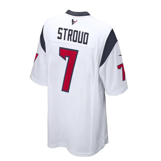H.Texans #7 CJ Stroud 2023 Draft First Round Pick Game Jersey - White Stitched American Football Jerseys