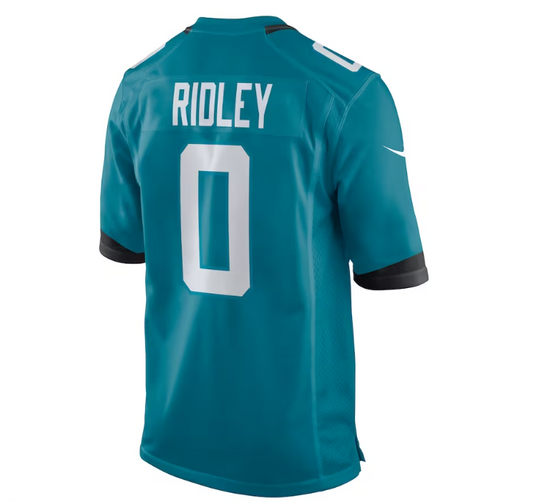 J.Jaguars #0 Calvin Ridley Game Player Jersey - Teal Stitched American Football Jerseys