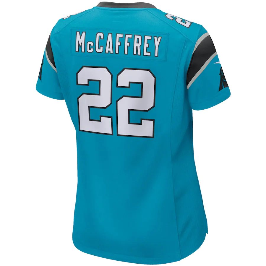 C.Panthers #22 Christian McCaffrey Blue Game Jersey Stitched American Football Jerseys