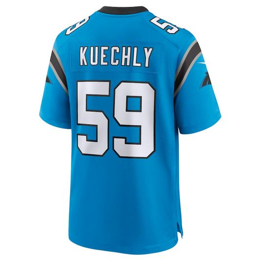 C.Panthers #59 Luke Kuechly Retired Player Game Jersey - Blue Stitched American Football Jerseys