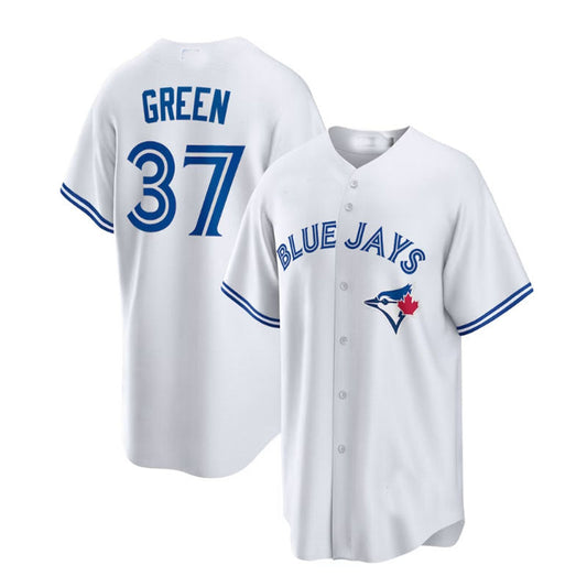 Toronto Blue Jays #37 Chad Green Home Replica Player Jersey - White Baseball Jerseys