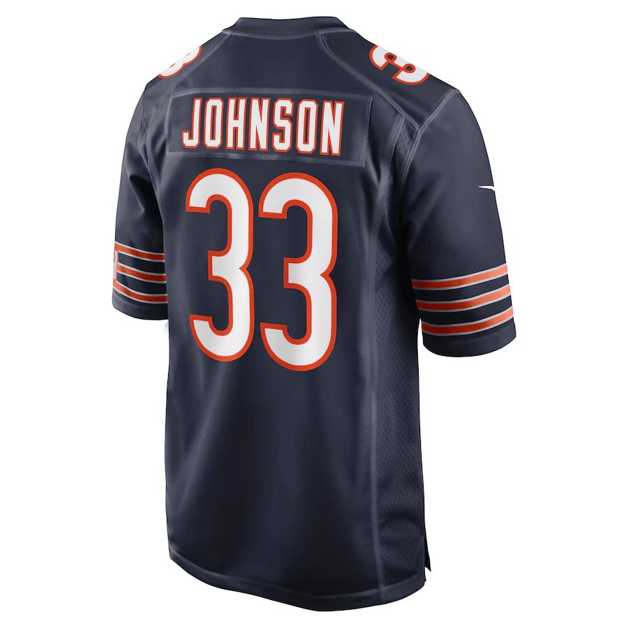 C.Bears #33 Jaylon Johnson Navy Game Jersey Stitched American Football Jerseys