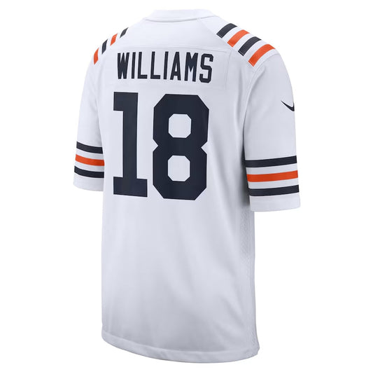 C.Bears #18 Caleb Williams 2024 Draft 2nd Alternate Game Player Jersey - White American Football Jerseys