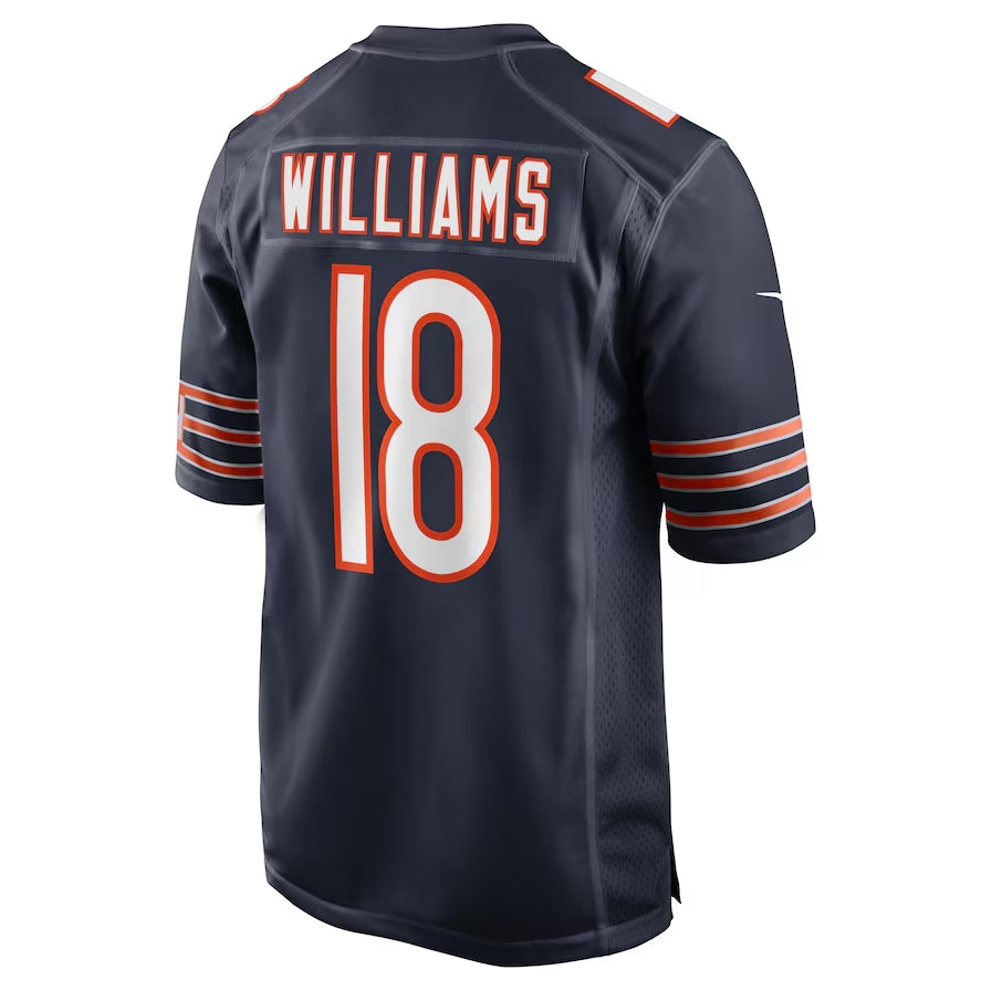 C.Bears #18 Caleb Williams 2024 Draft First Round Pick Player Game Jersey - Navy American Football Jerseys