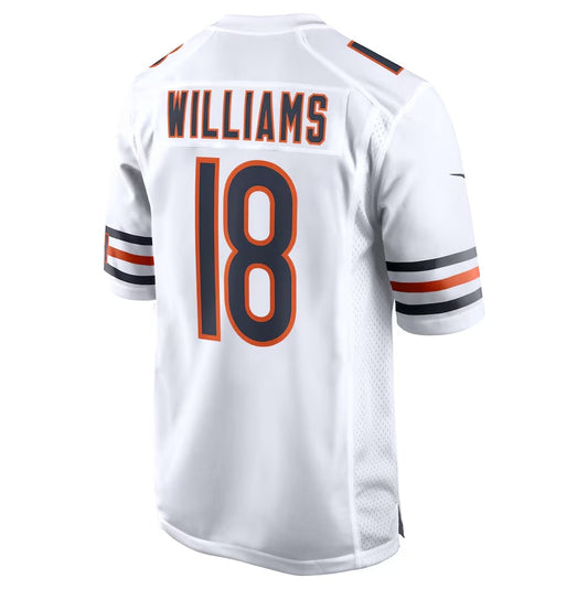C.Bears #18 Caleb Williams 2024 Draft First Round Pick Player Game Jersey - White American Football Jerseys