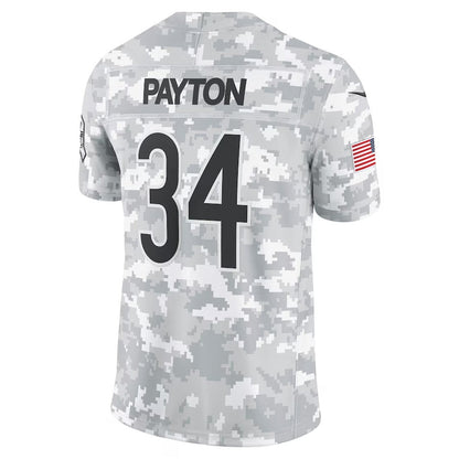 C.Bears #34 Walter Payton  Arctic Camo 2024 Salute to Service Retired Player Limited Stitched American Football Jerseys