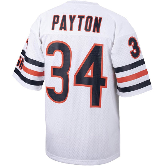 C.Bears #34 Walter Payton Mitchell & Ness Big & Tall 1985 Retired Player Replica Jersey - White American Football Jerseys