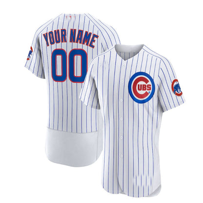 Custom Chicago Cubs Home Authentic Jersey - White Baseball Jerseys