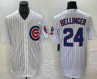 Chicago Cubs #24 Cody Bellinger White Stitched Cool Base Jersey Baseball Jersey