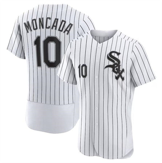 Chicago White Sox #10 Yoan Moncada White Home Authentic Player Jersey Baseball Jerseys